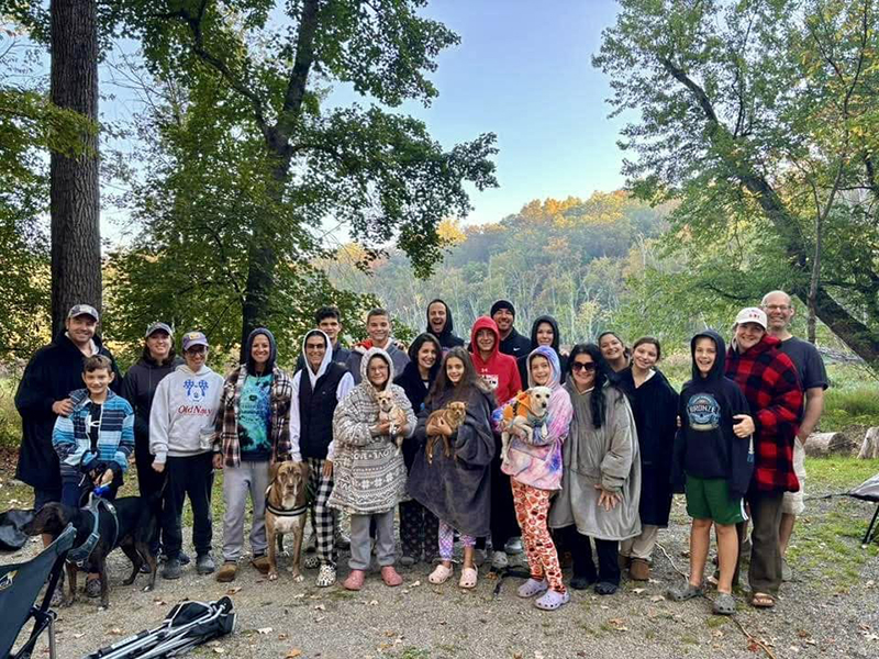 Campfire at the final Halloween weekend of the season